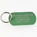 Engraved Aluminium Dog Tag green