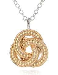 Anna Beck Designs "Timor" 18k Gold-Plated Reversible Woven Knot Necklace, 17"