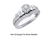 Stunning 2 Pc. Solid Gold 1.00 CTW. Genuine Diamond Bridal Set