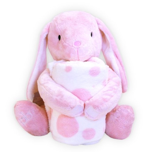 Piccolo Bambino Coral Blanket with Toy, Bunny