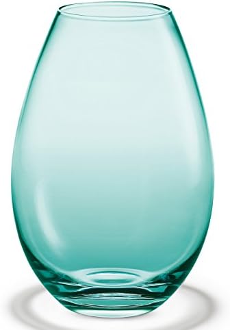 Holmegaard Cocoon Vase, Decoration, Glass, Flower, Aquamarine, Transparent H 17 cm, 4343336
