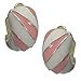 Oxilia Silver Pink White Clip On Earrings title=