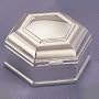 3" SILVER HEXAGON JEWELRY BOX