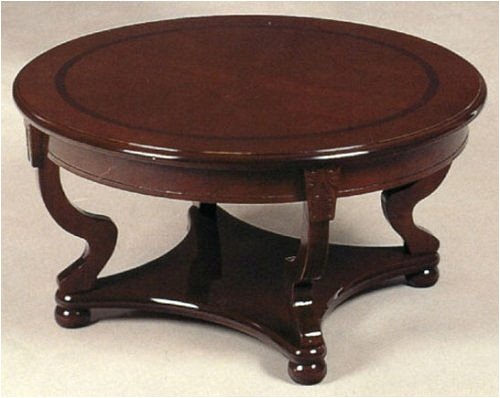CHERRY FINISH COCKTAIL TABLEWITH PARQUET DESIGN