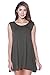 Alexander + David Womens Loose Trapeze Dress - Sleeveless Crewneck Tunic
