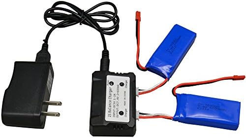 FOCHUTEH 2In1 7.4V/3A 1200mAh Battery Charger Adapter Kit For JJRC X1 X1C X1D Drone