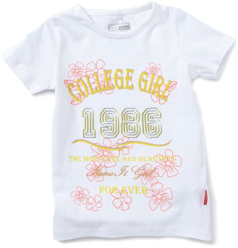 NAME IT M&auml;dchen Top Regular Fit BUBIHU KIDS SS SLIM TOP 212, Gr. 98/104, Wei&szlig; (WHITE) Preisvergleich