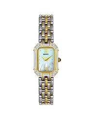 Seiko Womens SUJE08 Diamond Accented Two-Tone Bracelet Watch