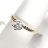 14K Two-Tone Gold Diamond Solitaire Ring - 0.50 Ct.