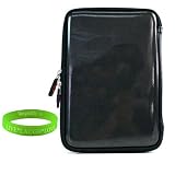 Hard Cube Black Carrying Case for Barnes and Noble Nook Color + Vangoddy Live*Laugh*Love Wristband