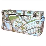 Bacati Retro Flowers Quilted Diaper Bag in Blue