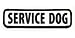 Service Dog in Black ADA Medical Alert Gear 1.5 x 5.5 inch Black Rim Sew-on Patch