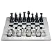 Marble Chess Set - White & Black, 15" with Deluxe Velvet Box