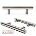 Ravinte Brushed Nickel Cabinet Pulls, Euro Style Stainless Steel Cabinet Handle/Cupboards Handle/Dresser Handle â€“ 5â€Length, 3â€Center (25pack)