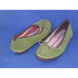 Keds Knack Ladies Ballet Flat Olive Suede 6 M by Keds