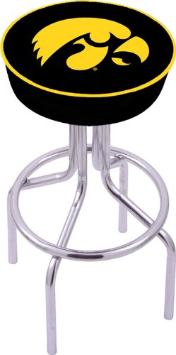 University of Iowa Steel Stool with 4'' Logo Seat and L9C1 Base
