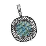 Carolyn Pollack Sterling Silver Colorful Pebbles Turquoise Treasure Inlay Enhancer