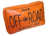 Jeep Vinyl License Pillow Orange