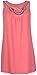 PurpleHanger Women's Sleeveless Stud Long Vest Top Plus Size