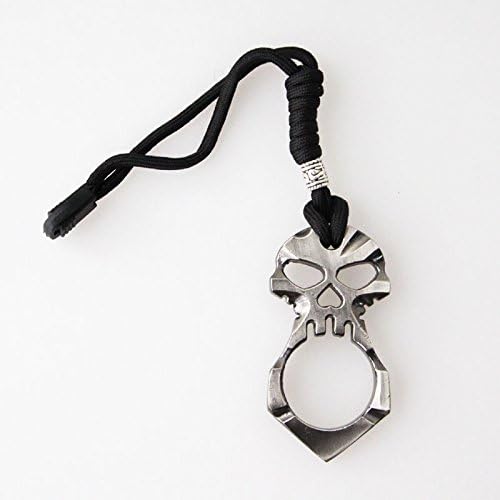 Onetone(TM)Skull Key chain Self Defense Emergency Survival Tool Mini Emergency Hammer (Silver)