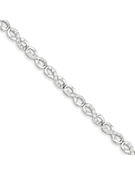 Sterling Silver Diamond Infinity Symbol Bracelet
