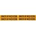 Brady 7088-4 1-1/8" Height, 7" Width, 3/4" - 2-3/8" Outside Pipe Diameter, B-946 High Performance Vinyl, Black On Yellow Color Self-Sticking Vinyl Pipe Marker, Legend "Domestic Hot Water Return"