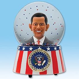 OBAMA MUSICAL SNOW GLOBE