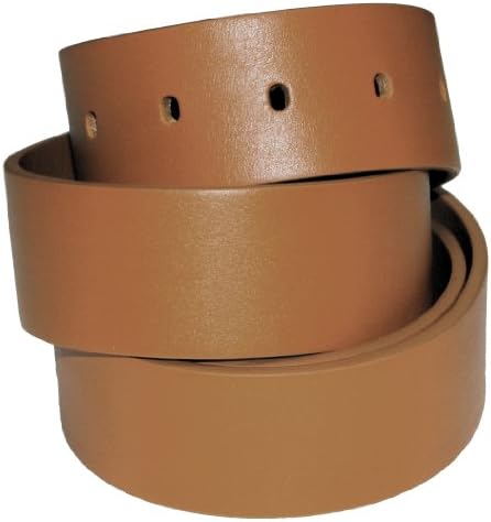 The White Ball Men's Genuine Italian Leather 35mm Strap only for Pride Buckle, Tan