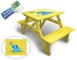 Lohasrus Kids Patio Picnic Table 15010 - Non-toxic Stained Fir, for ages 2 to 5, 1 seated each side, Free Drawing Book