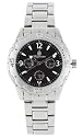 Burgmeister Rom BM402-121 Herren Quarz Uhr Edelstahl drehbare Lünette schwarzes Zifferblatt Tag/Datum/24h Sicherheitsfaltschließe
