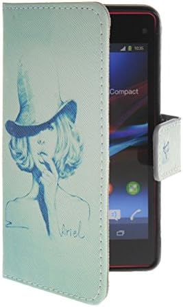 EVERGREENBUYING Pattern Style Leather Side Flip Wallet Card Slot Pouch Stand Shell Back Case Cover For Sony Xperia Z1 Compact (Mini)