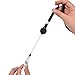 KLOUD City Black Color Retractable Lanyard Neck Strap Band for Business ID Badge Card Holders (3 Pcs Black)