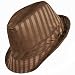 418GukkytrL. AA75  BROWN TONE ON TONE STRIPED FEDORA HAT