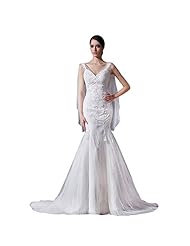 Sexy V-neck Mermaid 2015 Organza/Satin/Taffeta Belted Lace-Up Beaded  Dress