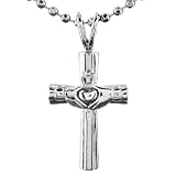 Stainless Steel Claddagh Cross Necklace