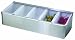 ExcelSteel 5 Compartment Stainless Condiment Dispenser With Acrylic Top.