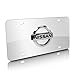 iPick Image for Nissan 3D Heavy Metal Chrome Logo on Chrome Stainless Steel License Plate for Decorative