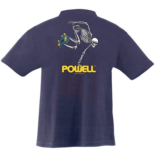 Childrens Toyshop  Toys : Powell Classic Skateboard Skeleton T-Shirt (Medium, Navy)