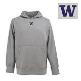 Washington Huskies Hooded Sweatshirt - NCAA Antigua Mens Signature Hoodie Heather Large