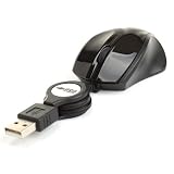 Optical Compact USB Mouse with Retractable Cord For Toshiba Acer and ASUS Laptops and Netbooks - Easy USB 20 Plug-and-Play Setup on sale