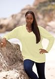 Roamans Plus Size V-Neck Dolman Sleeve Tee