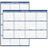 2010 Laminated Poster Style Reversible/Erasable Yearly Wall Calendar, 32