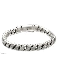 Sterling silver braided bracelet, Strength