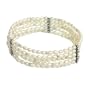 Sterling Silver Classic 5 Strand Cultured Pearl Bracelet, White