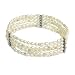 Sterling Silver Classic 5 Strand Cultured Pearl Bracelet, White