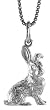 Sterling Silver 11/16" (18mm) Tall Chinese Zodiac Pendant for Year of the RABBIT