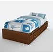 South Shore 3356212 Willow Twin Mates Bed - Sumptuous Cherry