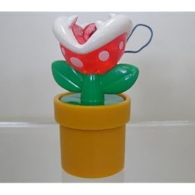 Nintendo Super Mario Galaxy Light up Cell Strap Keychain Figure Piranha Plant
