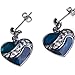 Blue Abalone Paua Shell Silver Jewelry Earring Mood Necklace Horse Heart Dolphin Cross Valentines Gift