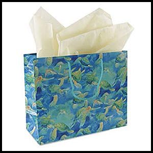 Swimming Honu Horizontal Gift Bag Large